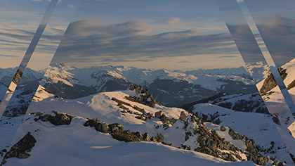 Epic Winter Aerial Mountain Ridge