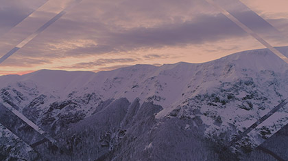 Epic Winter Aerial Sunset Peaks