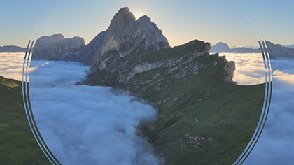 Majestic Aerial Cloudy Hilltops