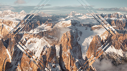 Majestic Aerial Snowy Mountains