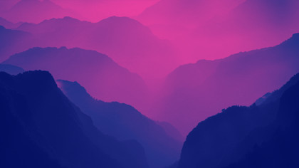 Mountain Haze Blue Pink
