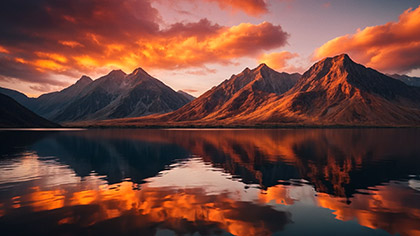 Mountain Lake Cinematic Pink