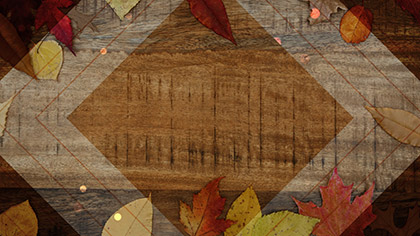 Rustic Wood Autumn Leaves Bright