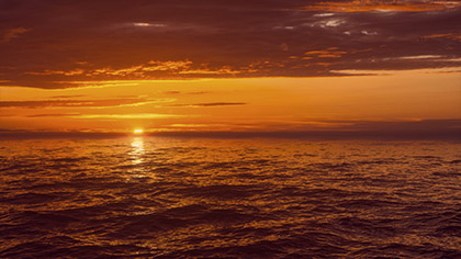 Seascape Orange Sunset