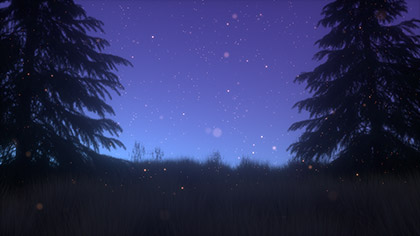 Summer Fireflies Blue Pines