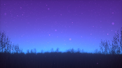 Summer Fireflies Blue Purple Field