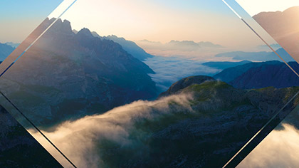 Sunset Aerial Mountain Fog