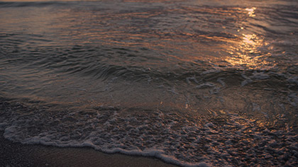 Sunset Surf Closeup