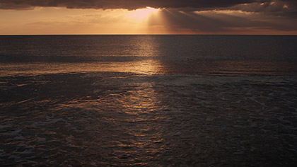 Sunset Surf Cloud Rays