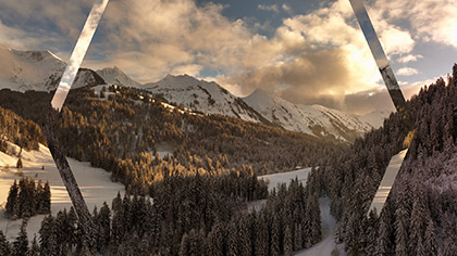 Winter Sunrise Mountain Peaks