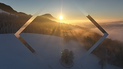 Winter Sunrise Rolling Hills