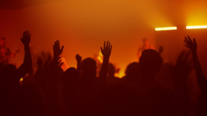 Worship Group Hands Orange