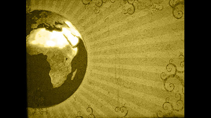 Gold Grunge Globe