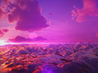 Polygon Glass Mountain Sunset