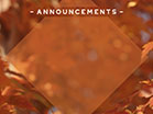 Fall Focus Announcements