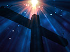 Fog Rays Blue Cross