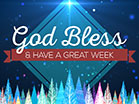 Colorful Christmas Trees God Bless