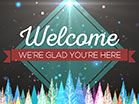 Colorful Christmas Trees Welcome