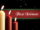 Feliz Navidad Velas Nieve