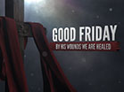 Good Friday Cross Fabric Text